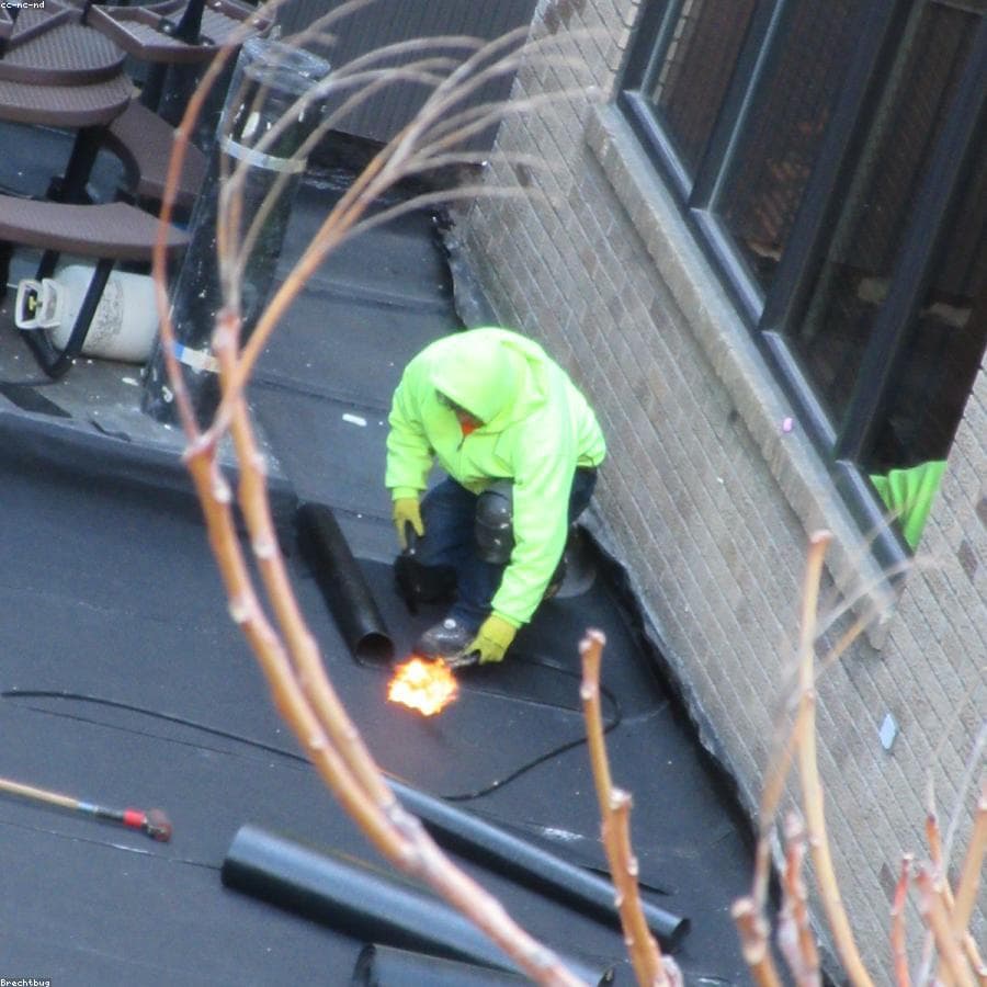 Technician working on a clean power installation